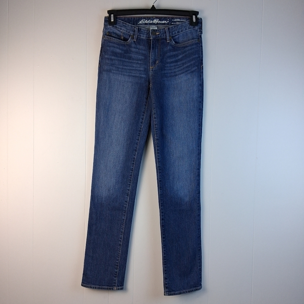 Eddie Bauer Slightly Curvy Slim Straight Jeans Women's Size 0 Stretch